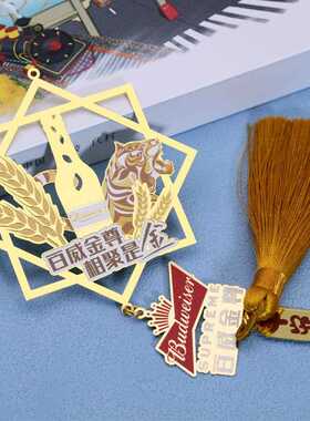 新款直销教师节文创定 制书签旅游景点烤漆镂空金属黄铜书签中国