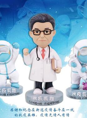 直销新款白衣天使汽车车载摆件 护士节员工小礼物抗疫纪念品烘培