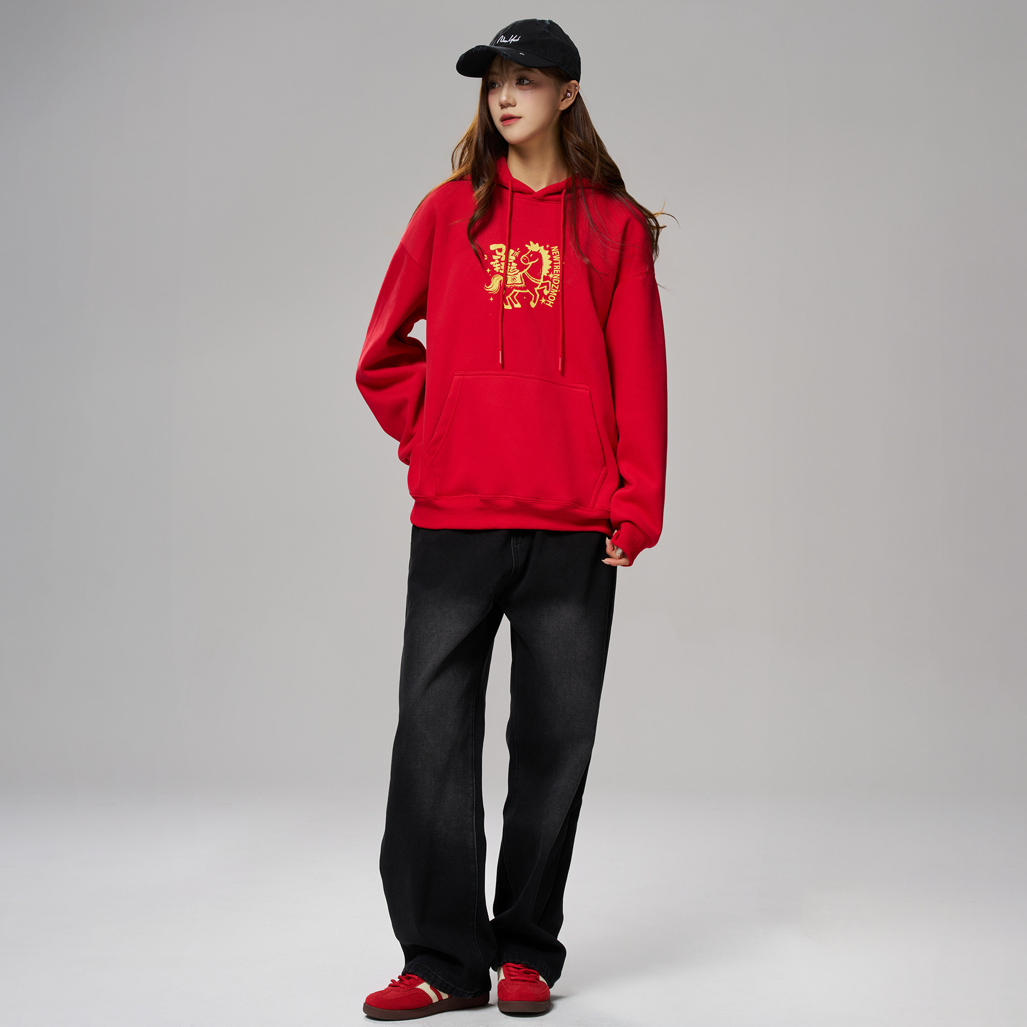 ZMOH情侣加绒连帽卫衣2026年冬季马年新款本命男士保暖长袖女生,淘宝优惠券,粉丝福利购,淘宝优惠卷