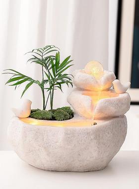 流水摆件循环水家居客厅桌面招财乔迁新居礼品玄关风水球开业礼物