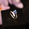 QUEENA.Z 2026 New Designer Series Women's 18k Sapphire Ring HK840312043