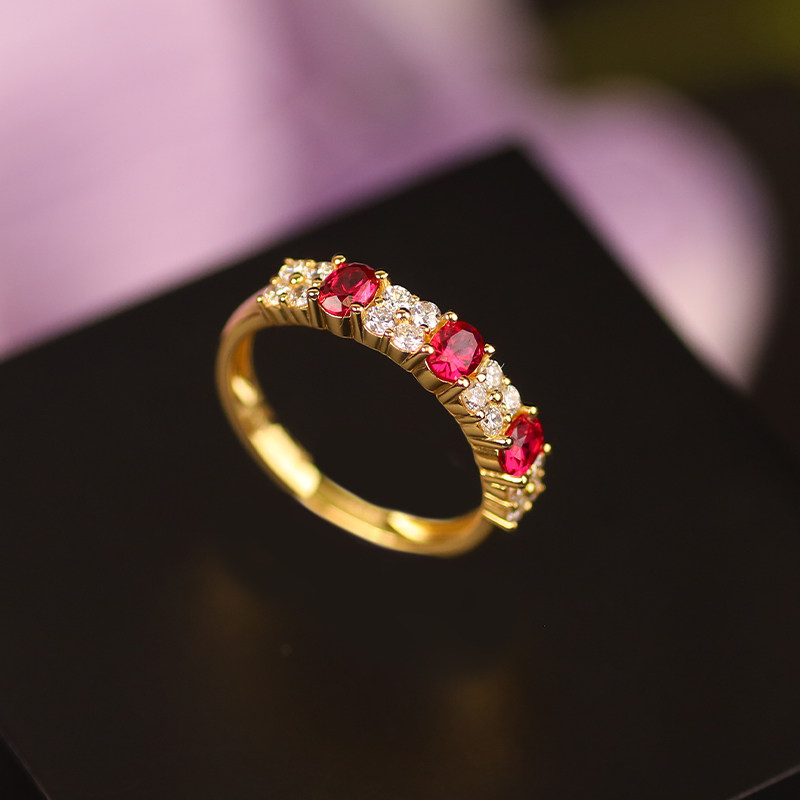 QUEENA.Z 2026 New Designer Series Women's s925 Ruby Ring HK840312030
