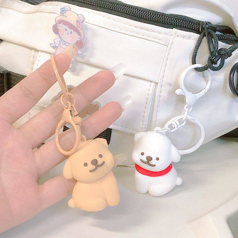 线条小狗情侣磁吸钥匙扣可爱卡通情人节礼物闺蜜包包挂饰萌钥匙扣