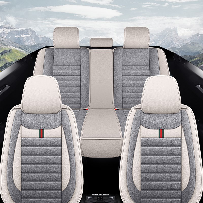 奇瑞瑞虎3/2014/15/16/17/18/19/20款座套全包围专用亚麻座垫四季 - 图1