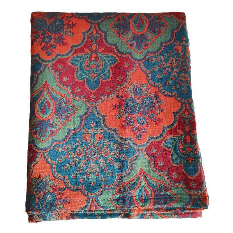 新款纯棉双层纱床单单a111b面花复古色织提风全棉件A类床单一件,淘宝优惠券,粉丝福利购,淘宝优惠卷