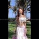 Pure Desire Hot Girl ຫາດຊາຍ Resort ແບບສັ້ນບ່າຫນຶ່ງທາງເທິງເຄ້ກແອວສູງແອວ A-Line ຍາວເຄິ່ງສິ້ນກະໂປງສອງສິ້ນ