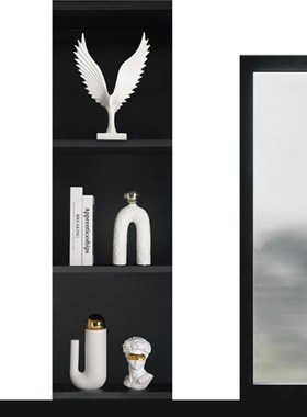 抽象艺术摆件高级感小众轻奢新房客厅酒柜软装饰品玄关柜子工艺品