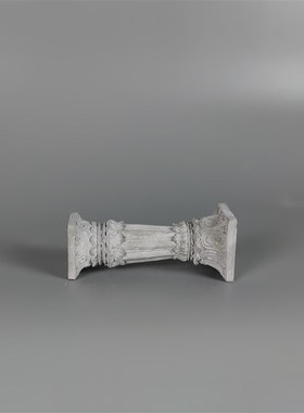 清水混凝土摆件 并蒂莲罗马柱 造景桌面装饰烛台