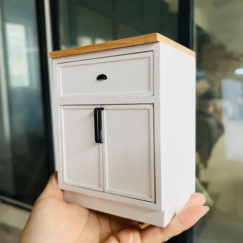 6分娃屋家具装饰模型摆件厨房餐厅柜子模型 - 图0