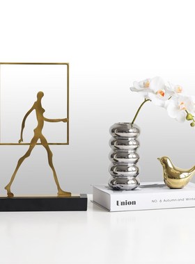 现代简约高级感艺术抽象人物摆设样板房间酒柜家居软装饰品小摆件