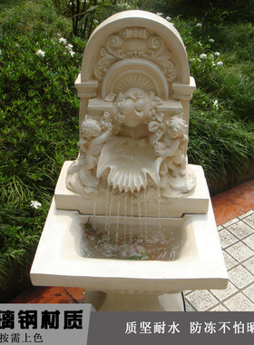 欧式落地循环流水喷水池庭院花z园门厅阳台水景摆设天使小喷泉摆