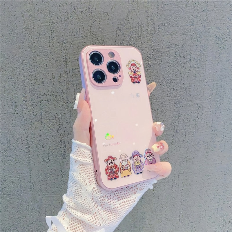 钱从四面八方来金属漆玻璃适用苹果16pro手机壳iPhone15max小米14华为mate60p50荣耀200x100k70nova12note13