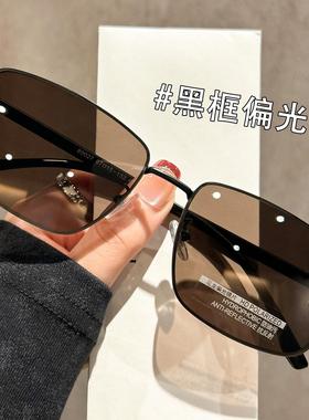 高清尼龙偏光墨镜男款大脸高级感防紫外线开车专用太阳镜2025新款