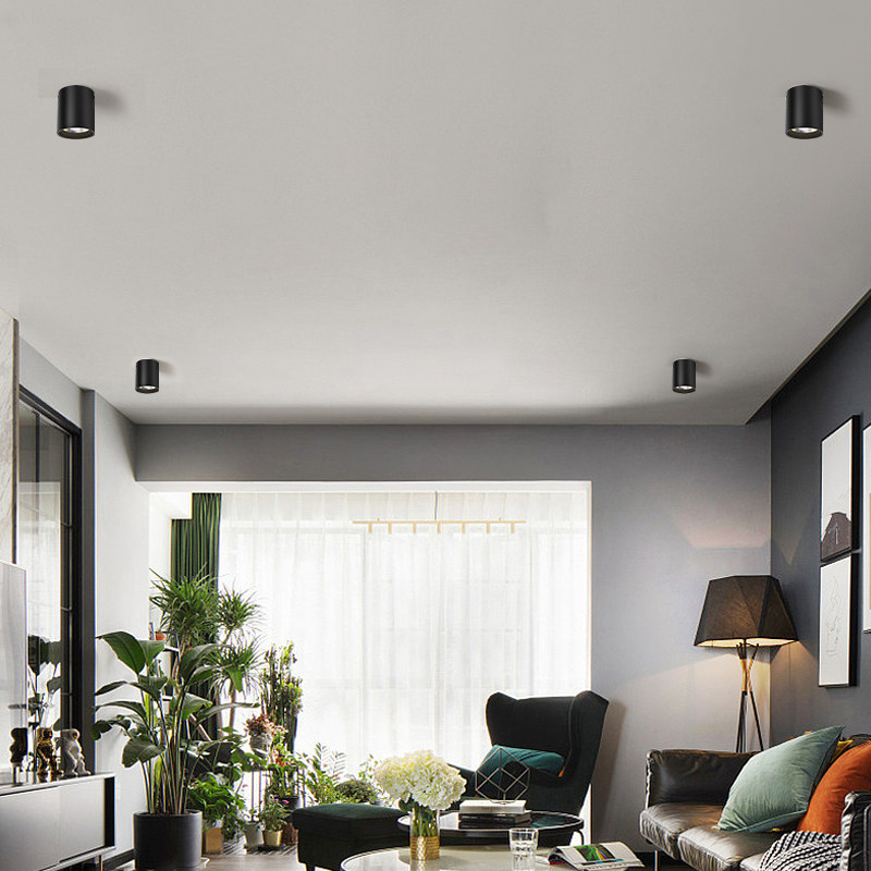 明装射灯可调角度单个家用免开孔吸顶式可折叠聚光LED天花灯筒灯,淘宝优惠券,粉丝福利购,淘宝优惠卷