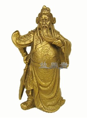 铜关公摆件 武财神摆件 关羽 家居摆设