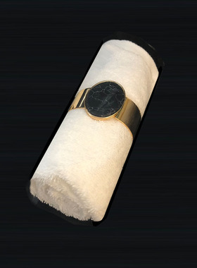 样板房洗手间仿大理石纹毛巾扣售楼处展厅卫生间浴室软装饰品摆件