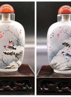 诚信鼻烟壶内画出国礼品送老外礼物中国特色纯手工的文化摆件礼品