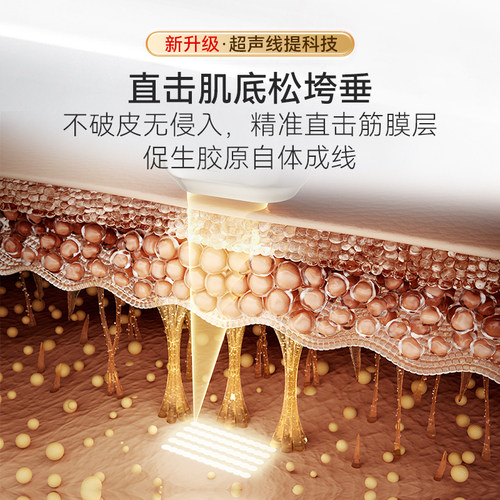 【钟丽缇同款】轻成黄金炮二代美容仪AI超声线提家用脸部提拉紧致 - 图1