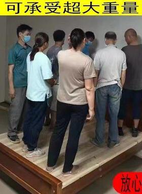 全杉木实床硬环保家用出ASH租房木床单人双中国风简约铺满板床