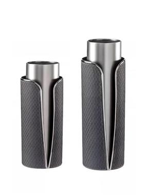 不锈钢厅花瓶摆件5客轻奢插高档欧式端奢华花器高花器