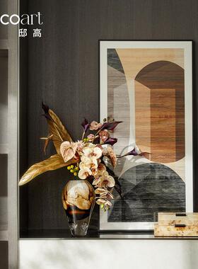 高端楼处售样间室10164内板玄关台花装饰摆件轻奢高档挂画瓶收纳