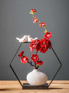 新中式家居中国风格茶桌室禅意摆件复古书房博物架玄关装饰品家庭