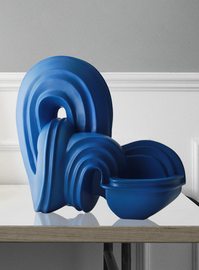 现代简约抽象几何雕塑摆件售楼处酒店客厅玄关软装配饰艺术品装置