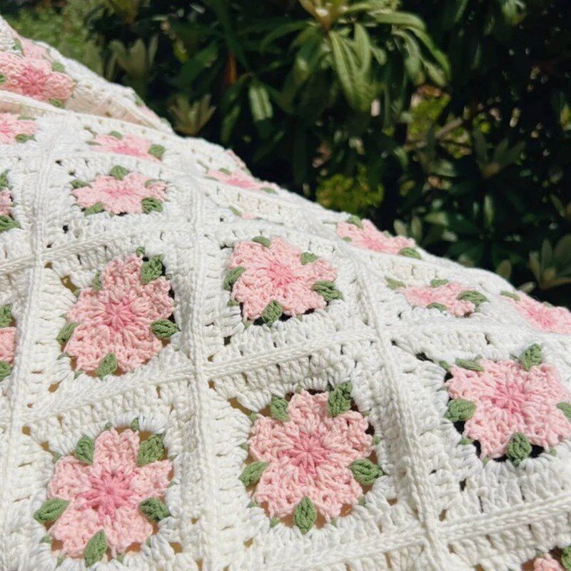 可爱羊咩咩毯子diy编织材料包毛线钩针祖母格毯子手工宝宝毯子,淘宝优惠券,粉丝福利购,淘宝优惠卷