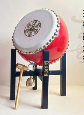 百福六帝鼓客厅桌面玄关风水摆饰家居纳福乔迁装饰品开 业礼物