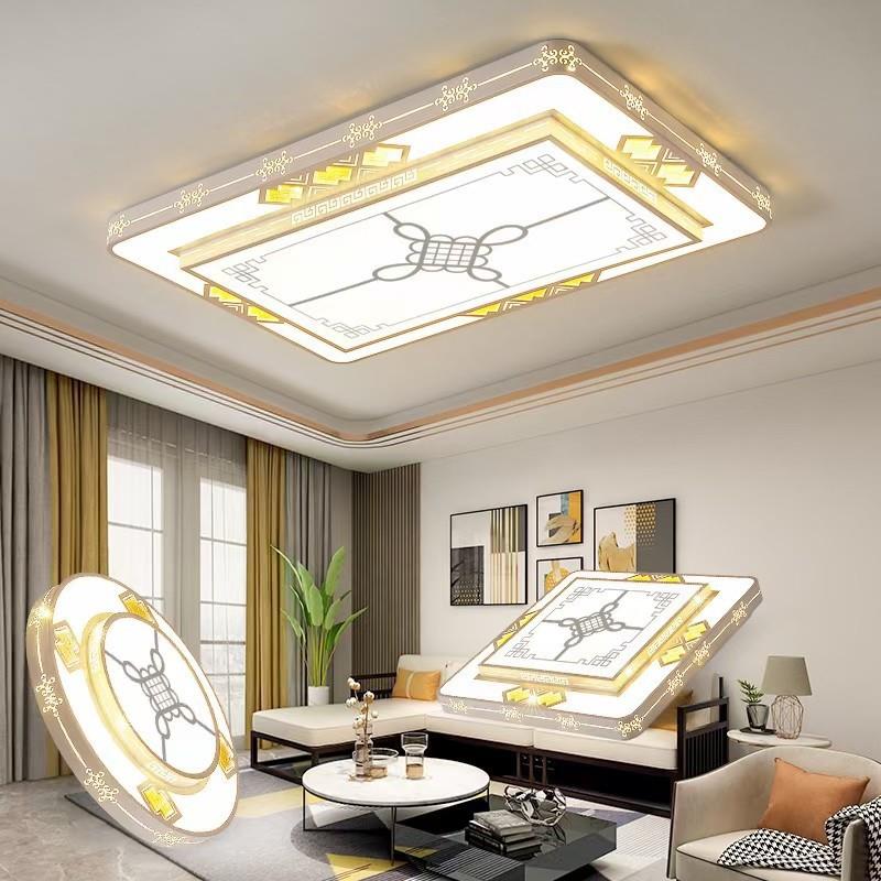 直销新款LED灯长方形家用灯简约吸顶灯全光谱高显指护眼客厅灯卧 - 图0