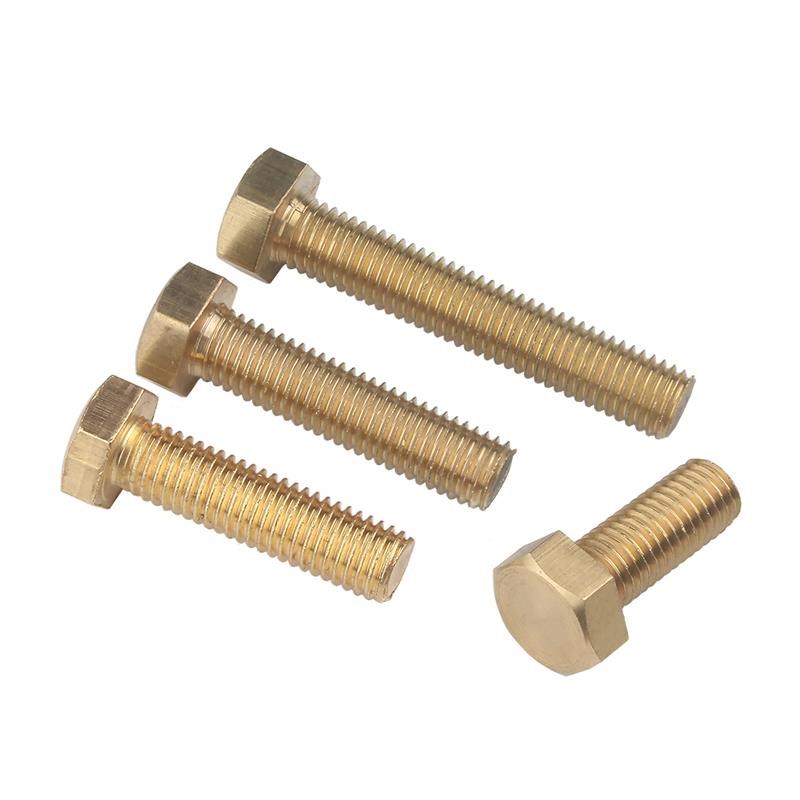 热销铜外六角螺丝 铜制外六角螺栓 黄铜螺丝螺钉M4M5M6M8M10M12M1 - 图2