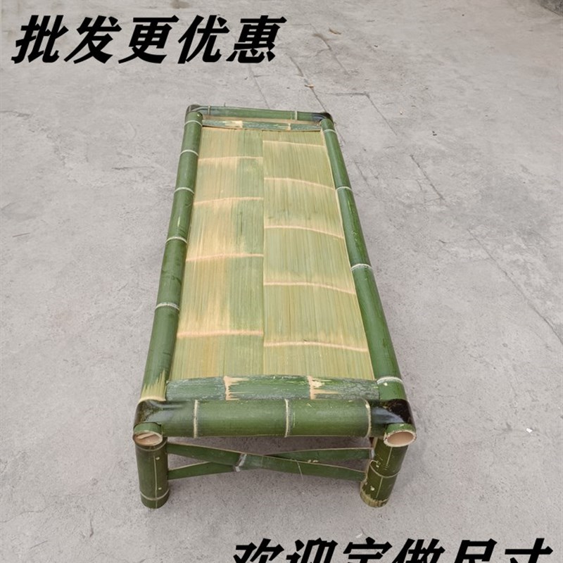 纯手工竹编罗汉床竹床老式竹凉席竹沙发竹桌子双人床家用竹床凉床 - 图2