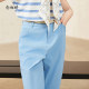 Niannu Petite Foot Cigarette Pants Women's Coast Blue Calf Casual Cotton Feel Cool Pants Women's Casual Pants