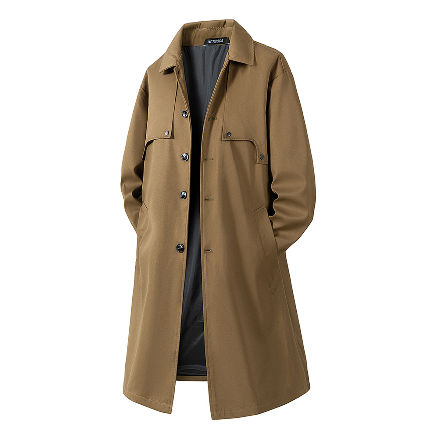 唐狮集团风衣外套男春秋季2025新款复古休闲英伦风高级感翻领大衣 - 图3