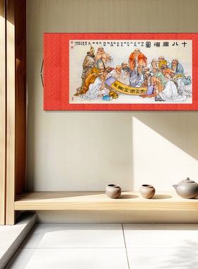 十八罗汉画像护持正法国画