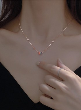 纯银几何项链2024年新款潮纯银轻奢小众设计感锁骨链女夏时尚气质