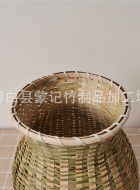采茶专用篮子摘茶多功能蓝子采摘工具小竹筐竹篓采茶娄的斜挎专用