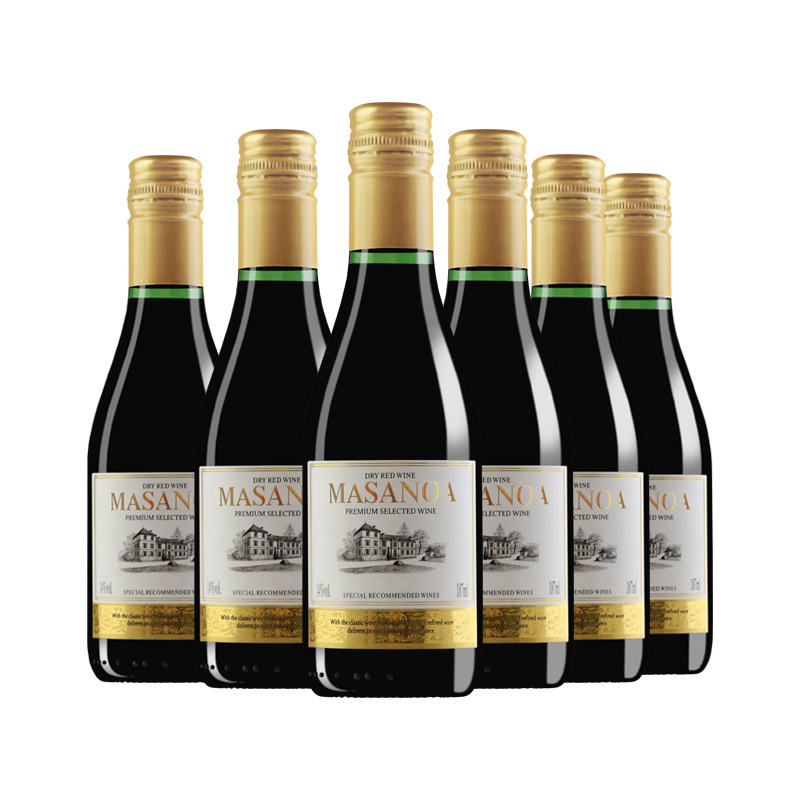 玛莎诺娅晚安小酒14度红酒小瓶红酒甄选干红葡萄酒6支装,淘宝优惠券,粉丝福利购,淘宝优惠卷
