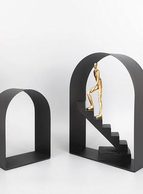 直销新款现代简约几何金属拱形门型摆件客厅酒柜样板间电视柜家居