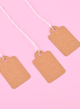 直销新款200个贝壳头型价签挂牌纸卡一次性手写白绳珠宝首饰价格