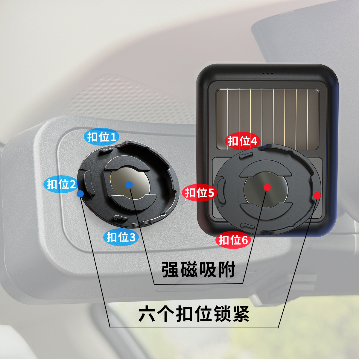 后视镜ETC支架磁吸ETC支架隐藏式安装etc可拆卸etc支架通用适配 - 图1