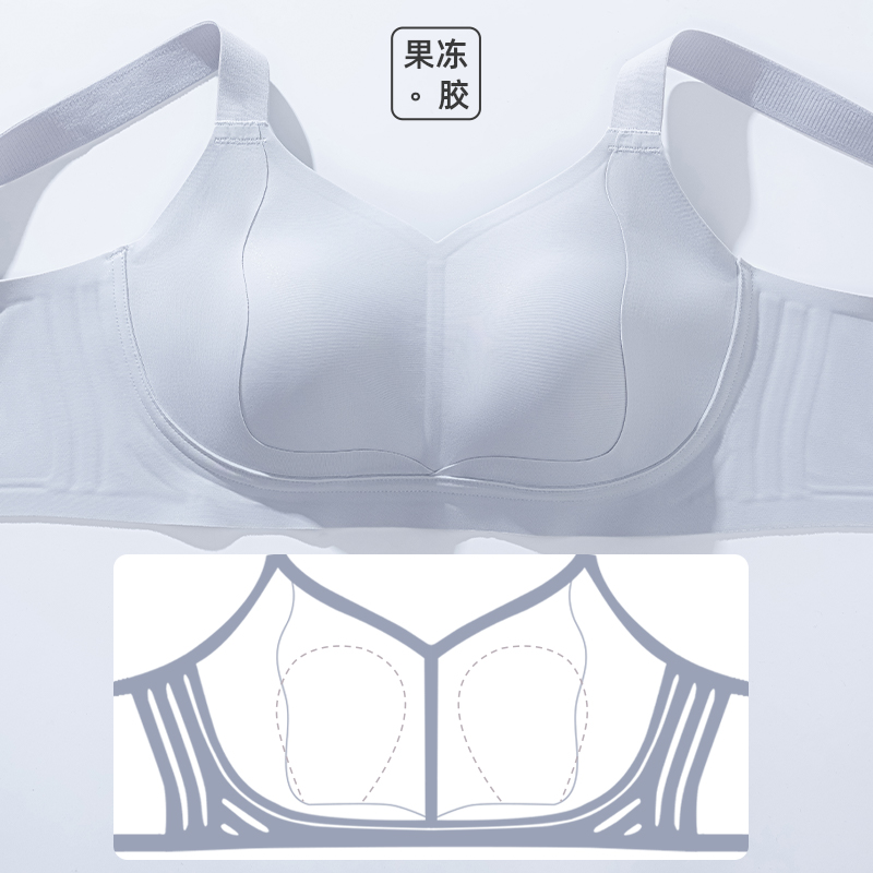 七色纺大胸显小内衣女提拉防下垂收副乳全罩杯显瘦胖mm大码文胸罩