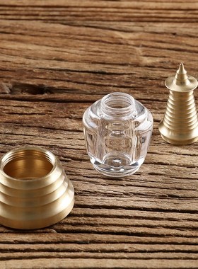 热销黄铜水晶舍利塔幢佛塔摆件菩提塔家用供奉装藏舍利子嘎乌盒白