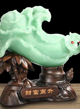 雅信脂工艺品白菜摆件财富高yx-cfgs升蓝树冰玉客户厅办公室送客