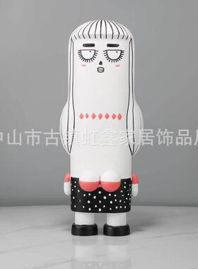 现代简约卡通儿童房摆件雕塑潮玩家居软装设计桌面客厅酒店样板间
