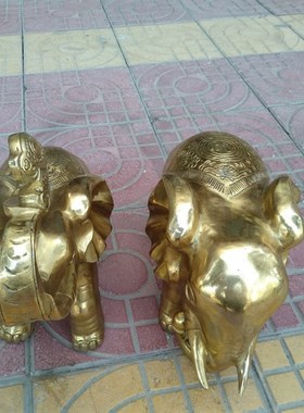 铜大象摆件吉祥瑞象一对招财镇宅对象店铺开业礼品办公室装饰大象