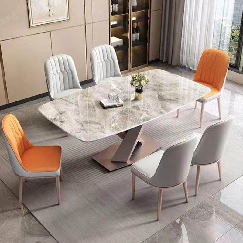 岩板餐桌椅组合意式轻奢现代简约家用小户型长方形西餐桌吃饭桌子,淘宝优惠券,粉丝福利购,淘宝优惠卷