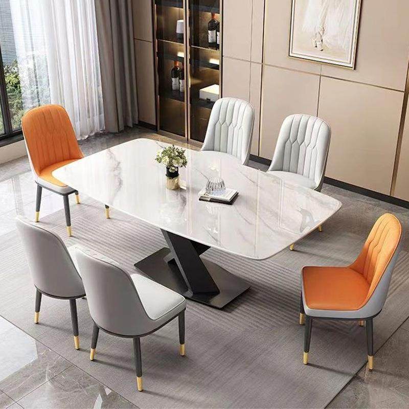 岩板餐桌椅组合意式轻奢现代简约家用小户型长方形西餐桌吃饭桌子,淘宝优惠券,粉丝福利购,淘宝优惠卷