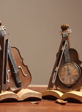 复古小提琴摆件创意家居客厅电视E柜酒柜个性摆设室内装饰品道具