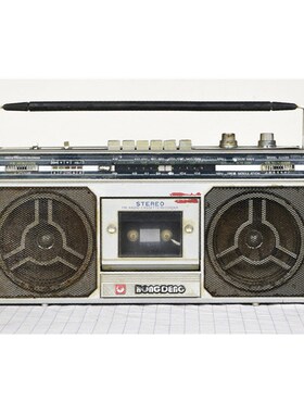 老收音机磁带手提播放机卡带收录机怀旧家用古玩杂项影视道具摆